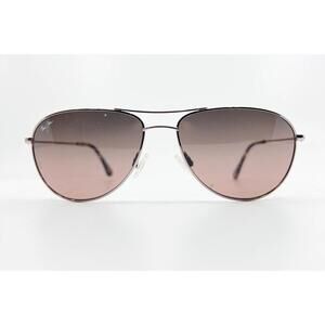 Maui Jim Sea Hhouse MJ 772-16R Polarized Silver Aviator Sunglasses 60-15 8442